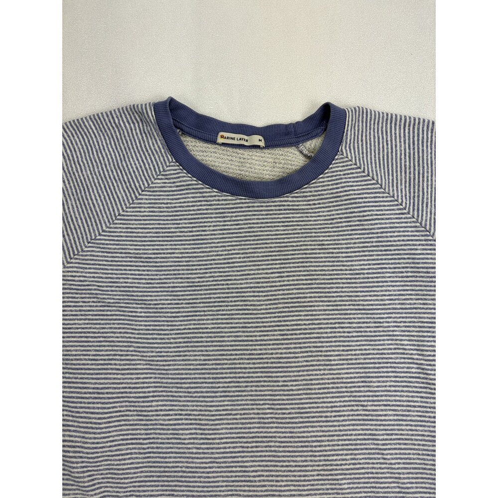 Marine Layer Striped Raglan Short Sleeve Tee - Women's M - Picture 6 of 11